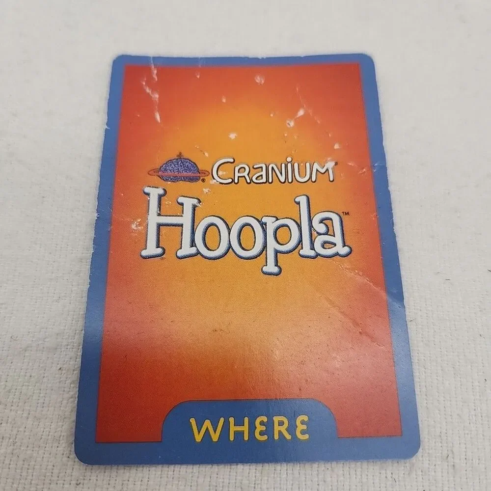 Game Cranium Hoopla Card 2002 Edition Every Second Counts Family 1 Card Missing